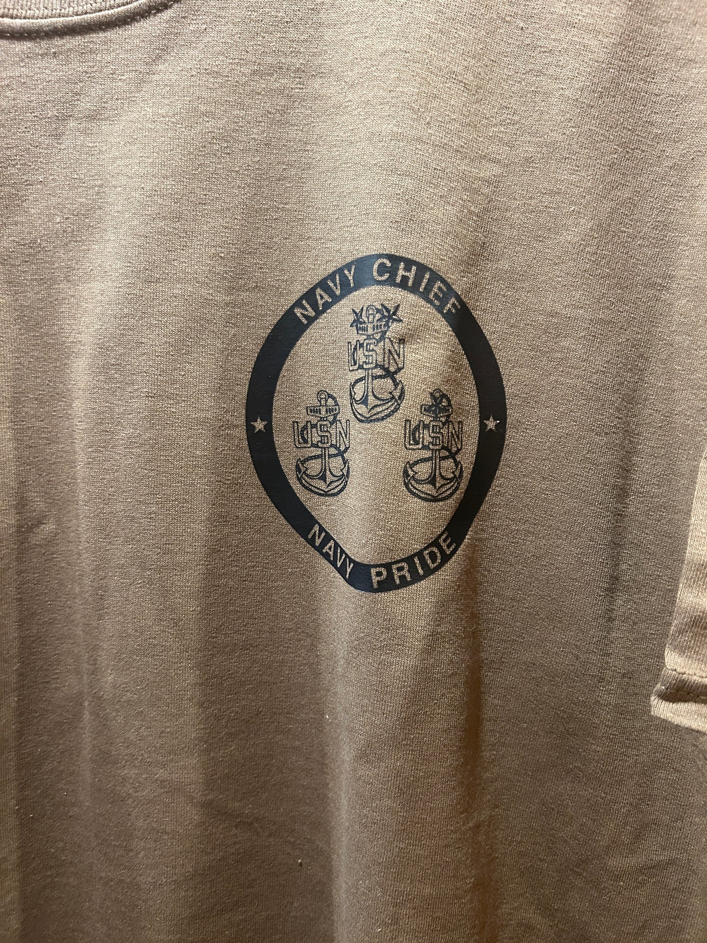 Navy chief coyote brown 100% cotton shirt
