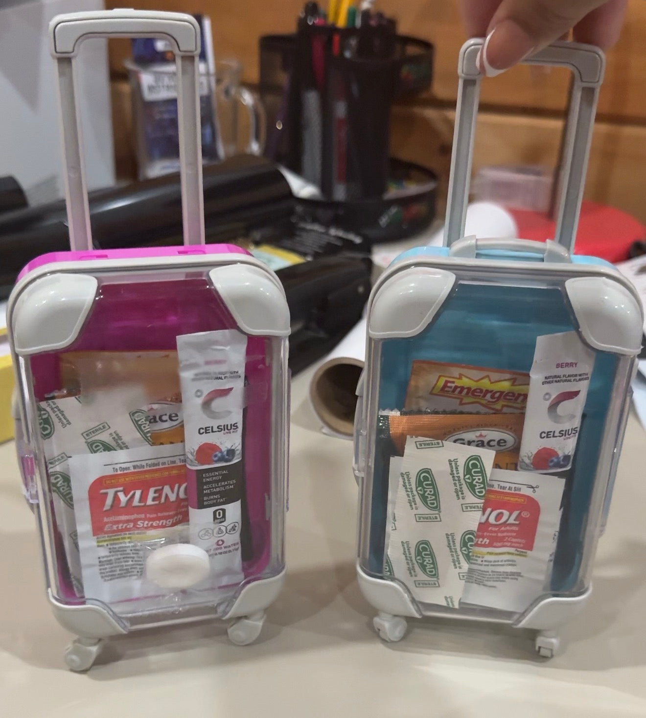 Mini hanger over suit case